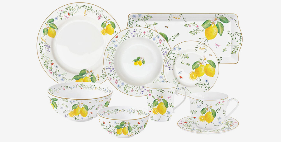 Поступление фарфоровой посуды Easy Life. Коллекции "Пение птиц" и " Цветы и лимоны"