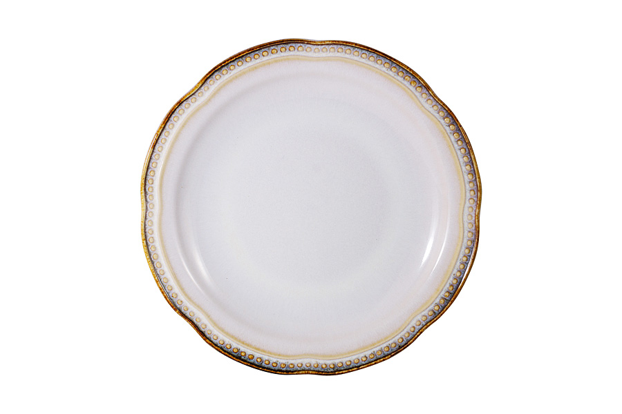 Тарелка закусочная Pompeia кремовая, 22,5 см