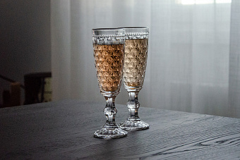 Набор бокалов для шампанского Dubai, прозрачный, 0,15 л, 4 шт